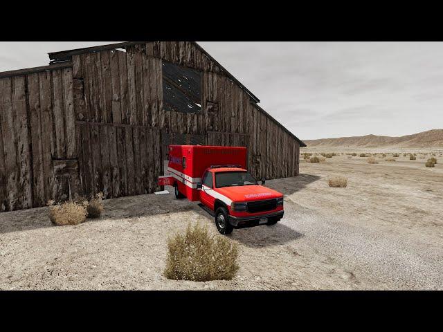 Ambulance Flying along many other cars | Beamng Drive (shots, ambulance flying) | #1