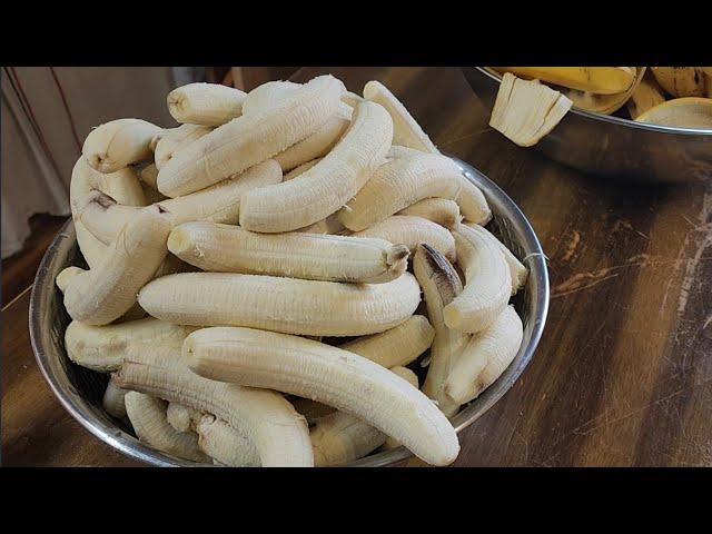 바나나 많이 사오셔서 이렇게 준비해 두세요!! 여름에 얼음없이 청량음료없이 지내도 됩니다/바나나슬러시 (바나나식물영양제) Banana dish