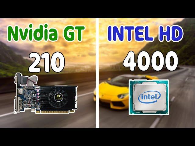 Nvidia GT 210 Vs Intel HD 4000 GTA V Benchmark Comparison