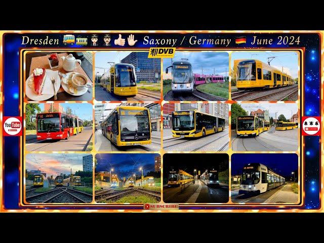 Dresden Bus and Tram impressions / June 2024 / Long Video Version /Bus- u. Straßenbahn-Impressionen