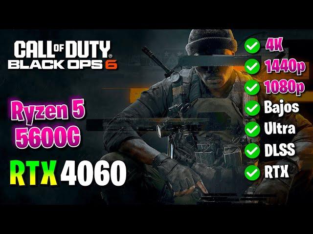  RTX 4060  Call Of Duty Black Ops 6 BETA  1080p - 1440p - 4K  ¿VALE LA PENA? 