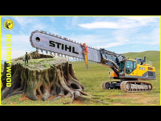 Extreme Dangerous Fastest Big Chainsaw Cutting Tree Machines | Forestry Machinery In Operation #7