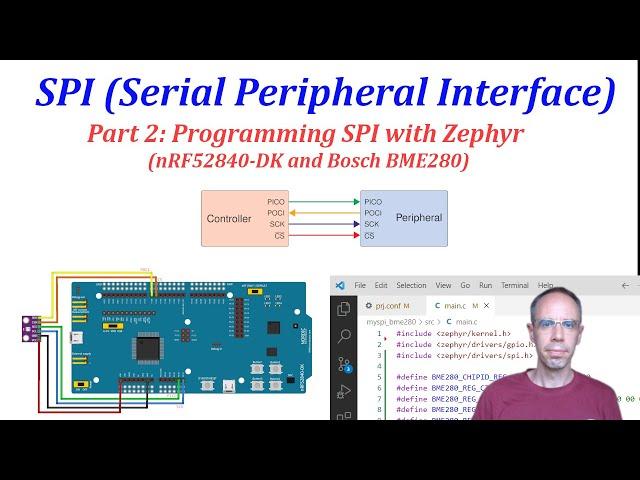 SPI (Serial Peripheral Interface) Part 2: Programming with Zephyr, nRF52840-DK and Bosch BME280