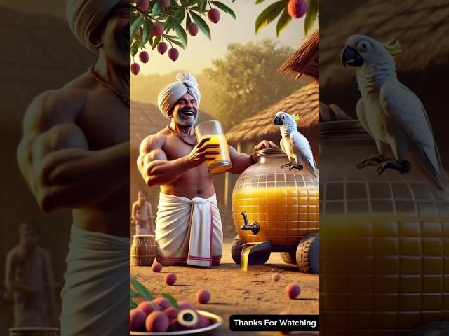 “Crazy Farmer Drinks a Tank of Juice But Still Cries | Funny Animated Story #FunnyKisan”