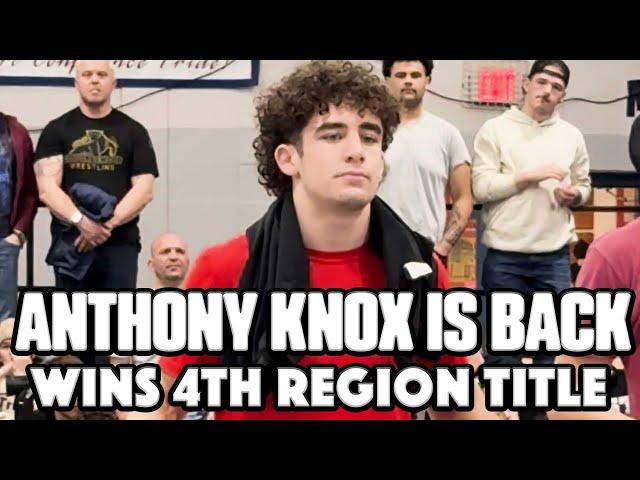 Anthony Knox IS BACK | 126 LB Region 7 Champion | 18-3 TF vs. Aidan Flynn | Four-Time Region Champ!