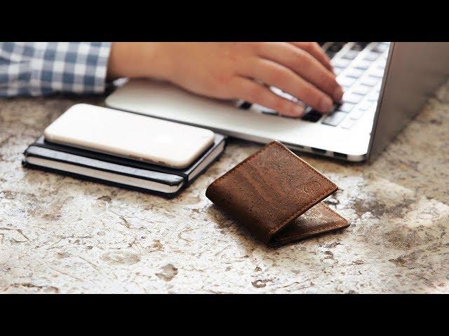 Slim Wallet for Men RFID | Vegan Non Leather | Bifold for Cards Cash by Corkor