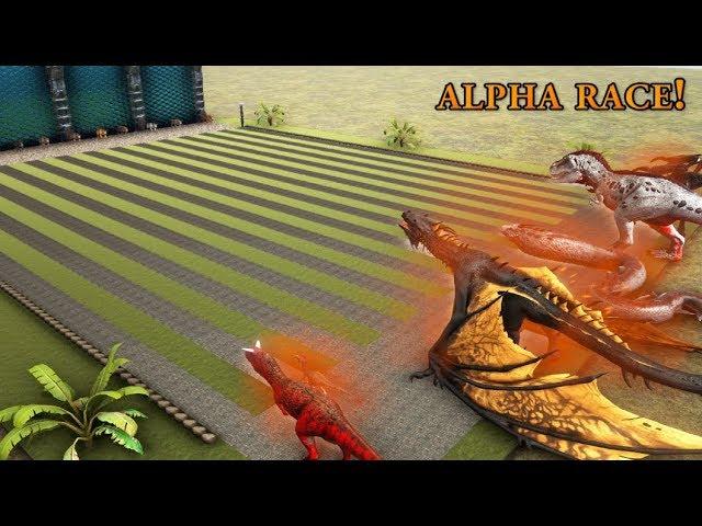 Alpha Predators Speed Battle - Which one is ARK's FASTEST ALPHA Creature? || Cantex