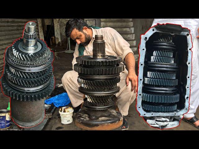 How to Repair Hino truck old Gearbox with small Tools || How to Rebuild Truck Manual Transmission ||