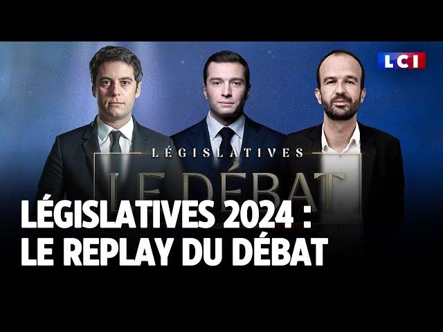 Législatives 2024 : le replay du débat entre Gabriel Attal, Jordan Bardella et Manuel Bompard