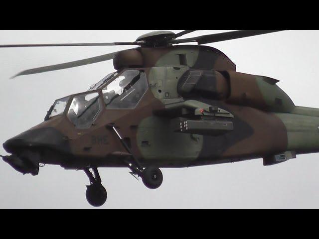 French Army Eurocopter EC-665 Tigre/Tiger HAP Attack Helicopter Demonstration