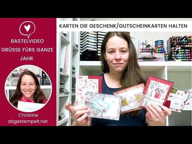 Anleitung 5 Karten die Geschenk/Gutscheinkarten halten basteln⎜ DSP Nikolaustag⎜Stampin' Up!®