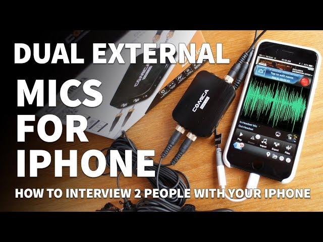 Dual External Microphone for iPhone – iPhone External Microphone for Interviews and Vlogging