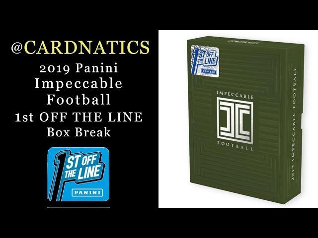 1st Off The Line Panini 2019 Impeccable Football Card Box Break Video