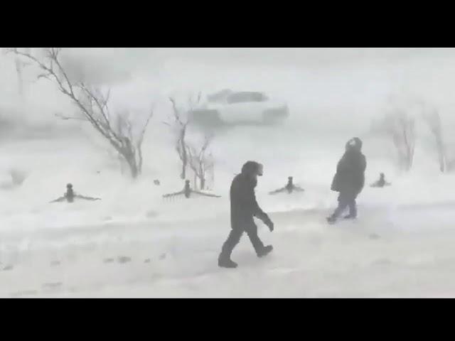 Severe blizzard hits Anadyr, Chukotka  Snow storm in Russia 2021