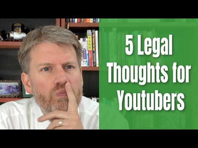 Starting a Youtube Channel - 5 Legal Tips and Tricks