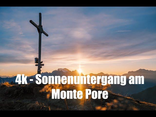 4k - Aerialvideo - Sonnenuntergang am Monte Pore