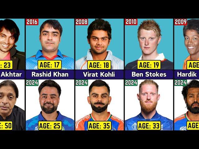 Famous Cricketers THEN vs NOW: AGE Transformation