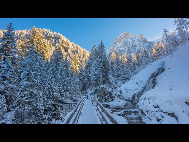 Winter in Switzerland - Magical winter scenes at Simmenfälle Lenk