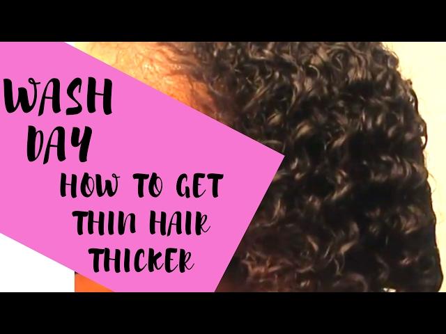 Wash Day Routine FINE/THIN LOW DENSITY Natural Hair: How I Got My Hair THICKER/FULLER