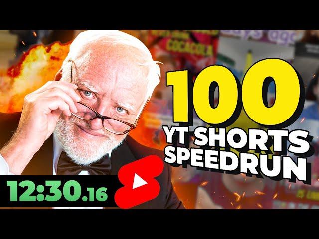 Speedrunning 100 YT Shorts Any% (WORLD RECORD)