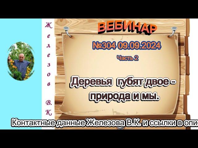 Железов Валерий.  Вебинар 304.  ч. 2.  Деревья губят двое - природа и мы.