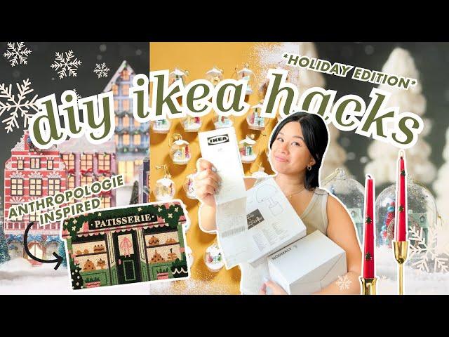 LET'S HACK IKEA PIECES INTO $$$ ANTHROPOLOGIE-INSPIRED HOLIDAY DECOR ️