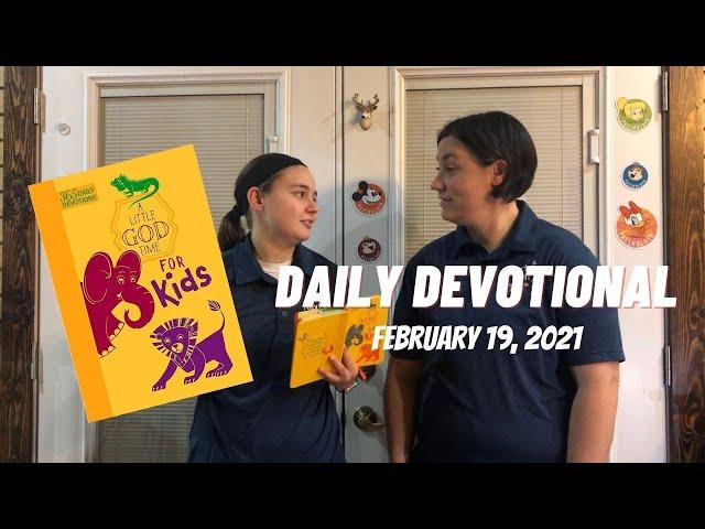 Daily Devotional - February 19, 2021