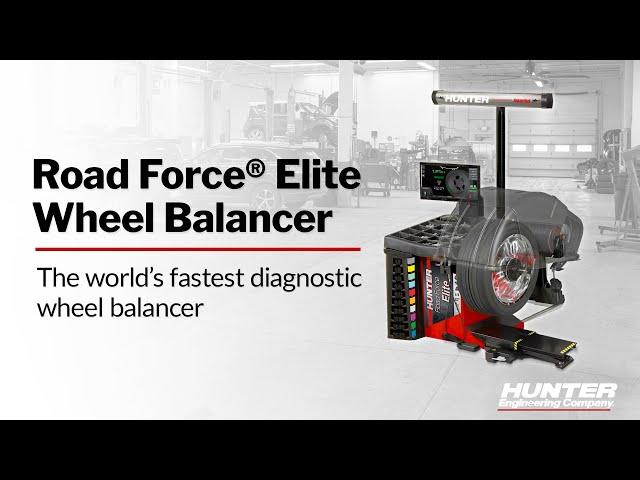 The industry’s leading diagnostic wheel balancer: The Hunter Road Force® Elite