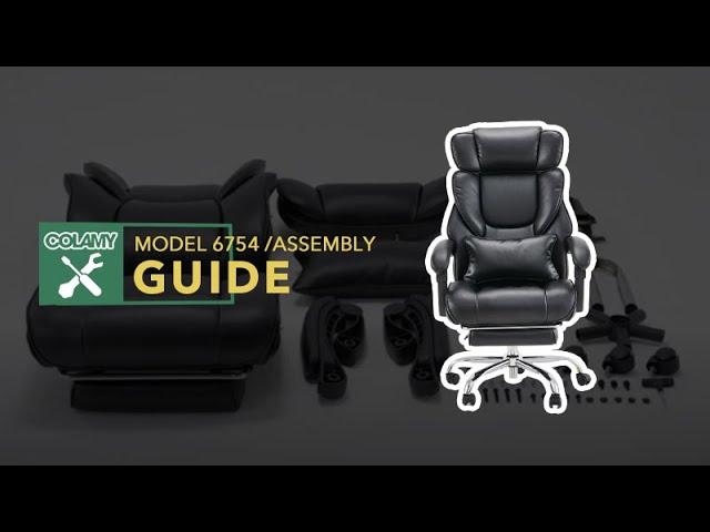 COLAMY PU Leather Reclining Office Chair with Footrest 300lbs Assembly Guide 2023