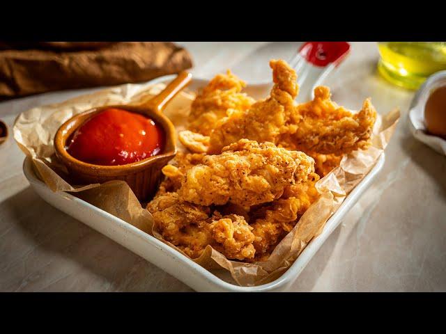 KFC Crispy Chicken Tenders Recipe! How to Make Chicken Tenders like KFC at Home!