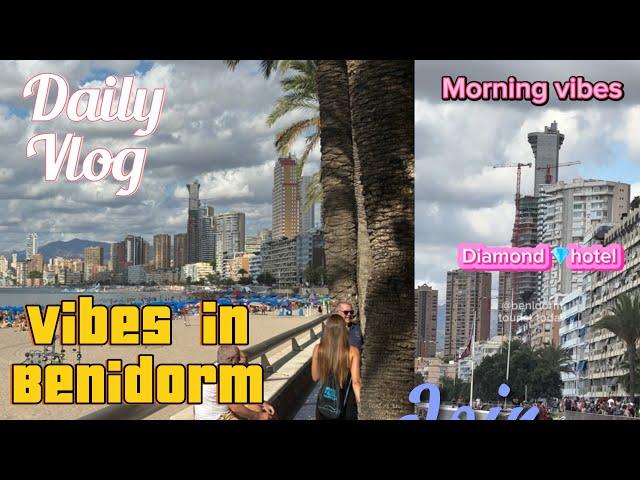 Morning vibes in Benidorm Spain  | vibes | beach ️ time | walking tour 4k