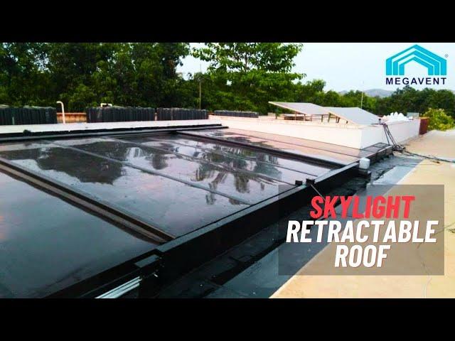 Megavent Retractable Roof for skylight in India- www.megavent.co.in