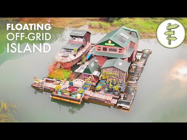 17 Years Living Off-Grid on a Self-Built Island Homestead - Built with Salvaged Materials