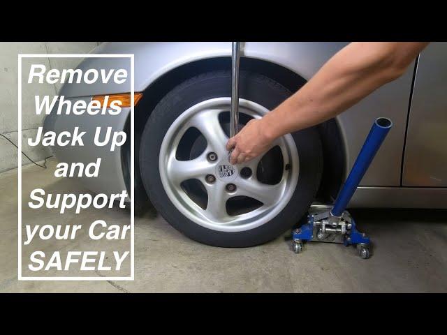 How to Remove wheels, Jack up your car and use Jack stands Safely