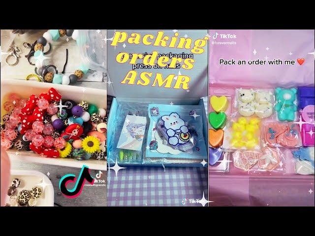 Satisfying packing orders  ASMR style  TikTok compilation #5 #smallbusiness #packingorders #asmr