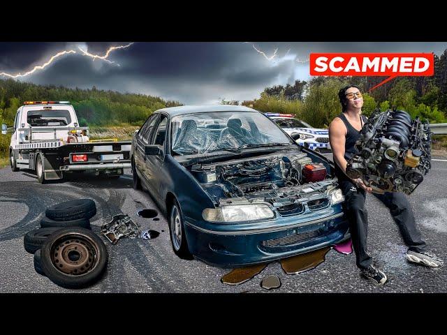 I BROKE MY POLICE WANTED BURNOUT CAR AND TEARDOWN ENGINE FROM MARKETPLACE SCAM