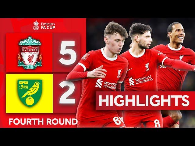 Connor Bradley Stars In Reds Win! | Liverpool 5-2 Norwich City | Emirates FA Cup 2023-24