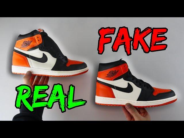 REAL VS FAKE! NIKE AIR JORDAN 1 SHATTERED BACKBOARD 1.0 SNEAKER COMPARISON!