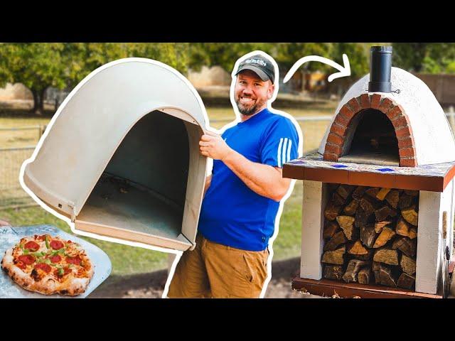 TIMELAPSE - Building a PIZZA OVEN easy with DOG HOUSE! (diy start to finish)