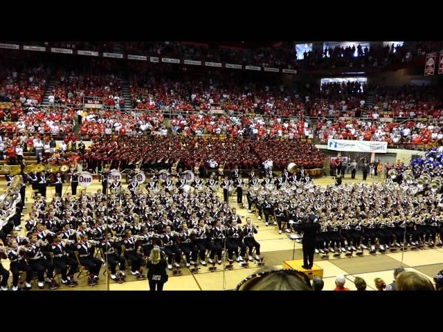 Ohio State Marching Band plays the National Anthem at 9/27/2014 Skull Session OSU vs UC