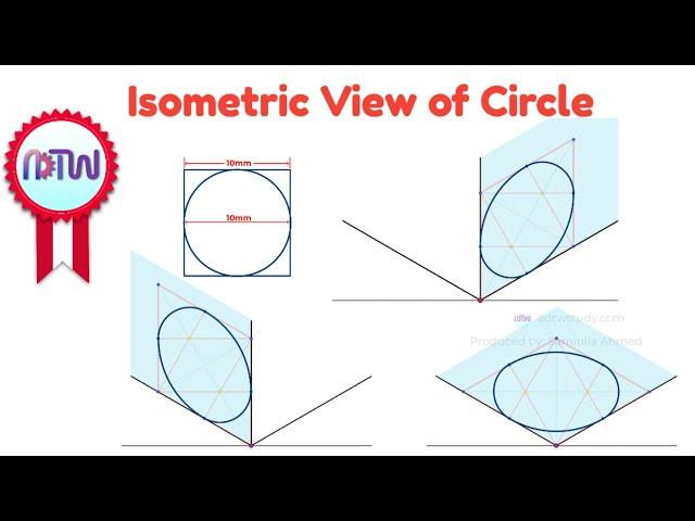 Isometric View of Circle Drawing: Engineering Drawing Tutorial for Precision and Clarity!