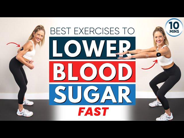 Best exercises to lower blood sugar fast (ALL STANDING 10 Minutes)