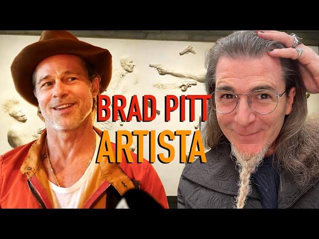 ¿Cómo BRAD PITT hace sus ESCULTURAS? Su primera exposición de ARTE y sus SECRETOS