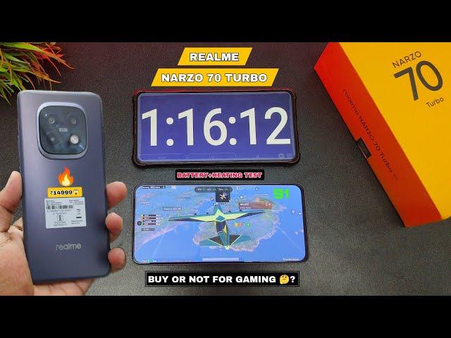 Realme Narzo 70 Turbo 90FPS BGMI Test With FPS Meter | Battery & Heating Test | ₹14999 