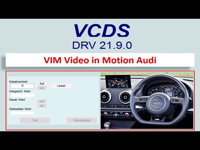 VIM | Video in Motion |  Audi MMI A6 4G | RNS 815 | VCDS Codieren