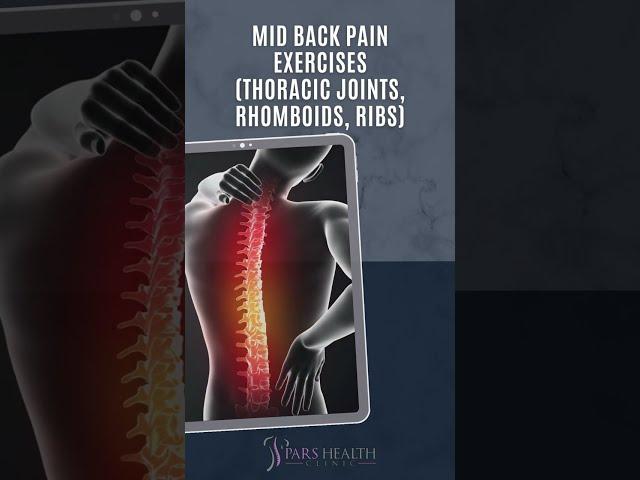 Mid Back Pain Exercises (Thoracic Joints, Rhomboids, Ribs) #shorts