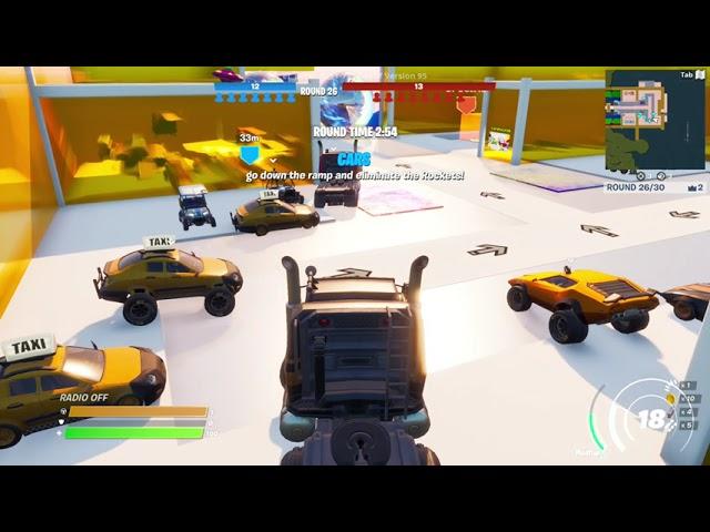 Rockets Vs Cars (Giant Ramp) Gameplay Season 1 - Fortnite