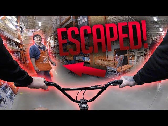 *ESCAPED* RIDING A BMX INSIDE HOME DEPOT!