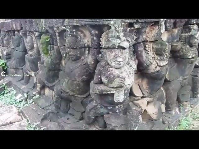 13th century Elephant Terrace  Foundation , Terrace of Elephant , Angkor Thom city