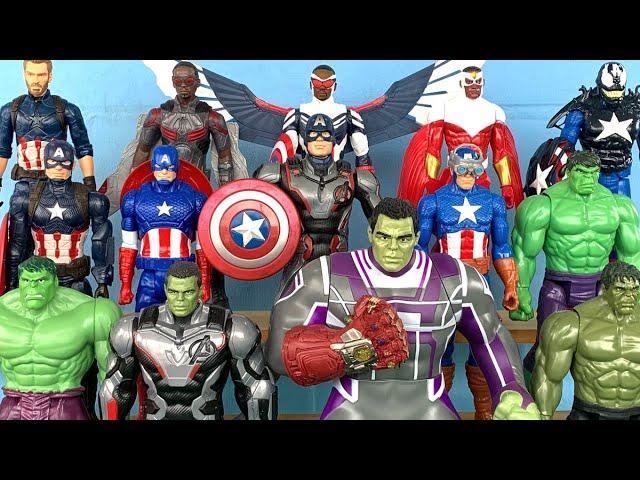 5 Hulk, 6 Captain America, 2 Falcon - Action Figures, Avengers Infinity War, Avengers Endgame